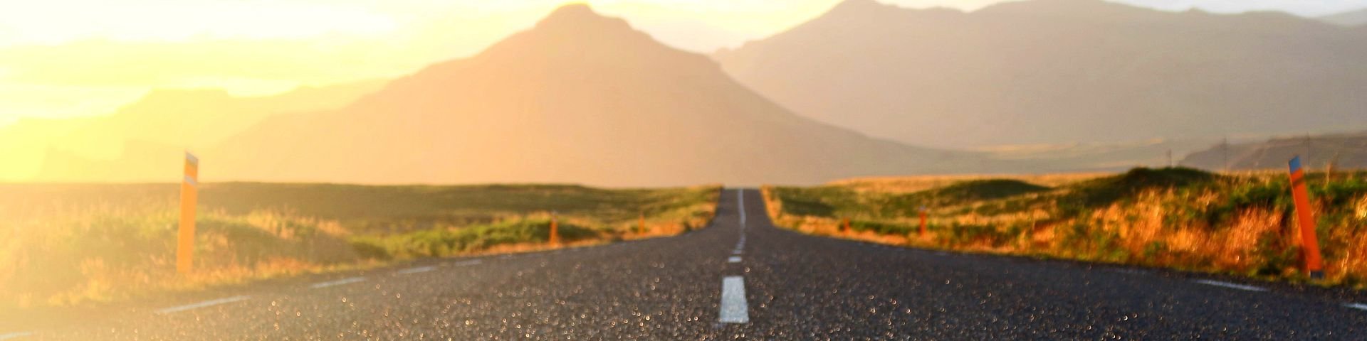 highway through desert and mountain